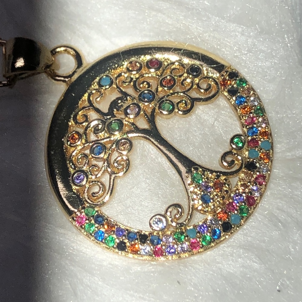 Gold tree of life necklace